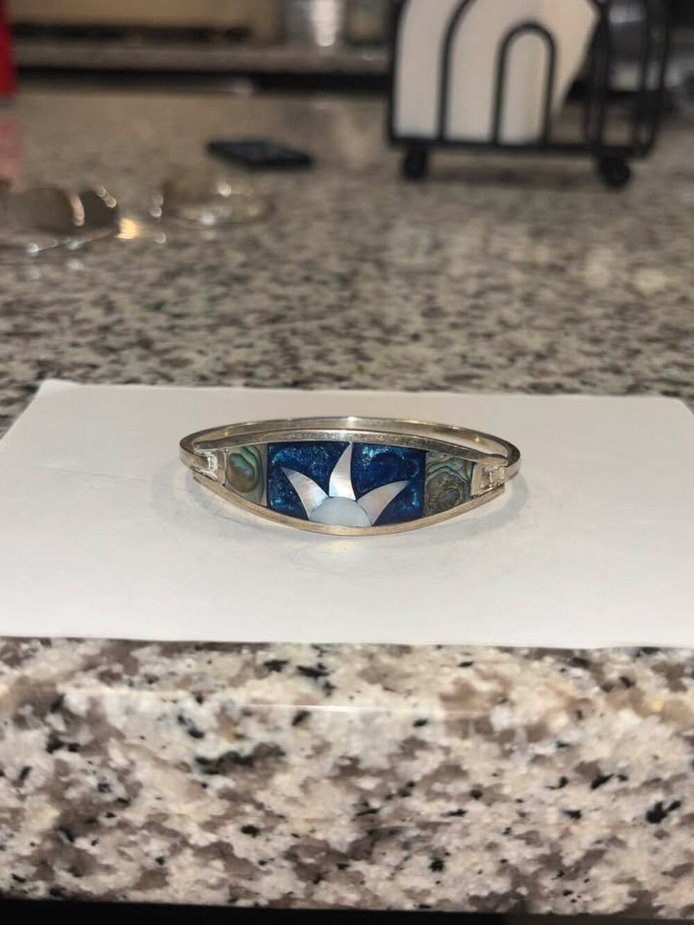 Alpaca Mexico Abalone Bracelet